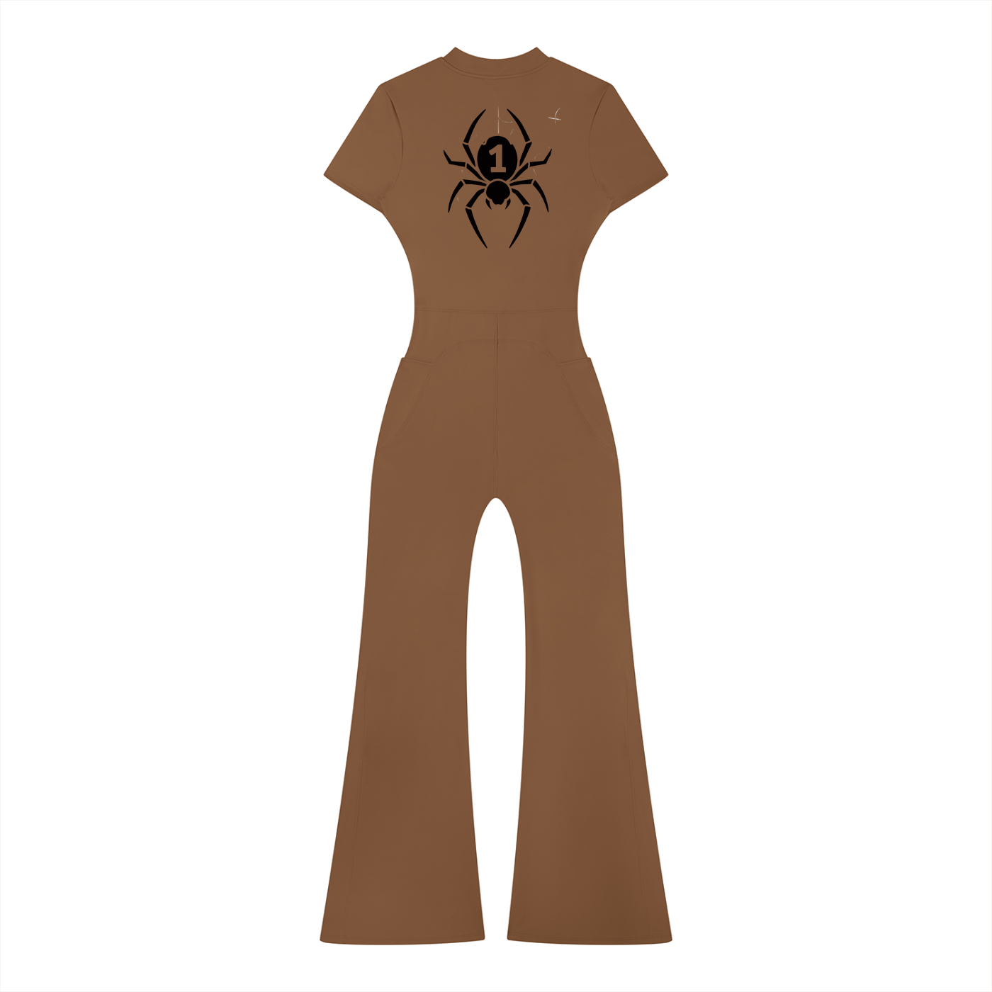 Women’s Tight Flared Leg Quarter-Zip Jumpsuit