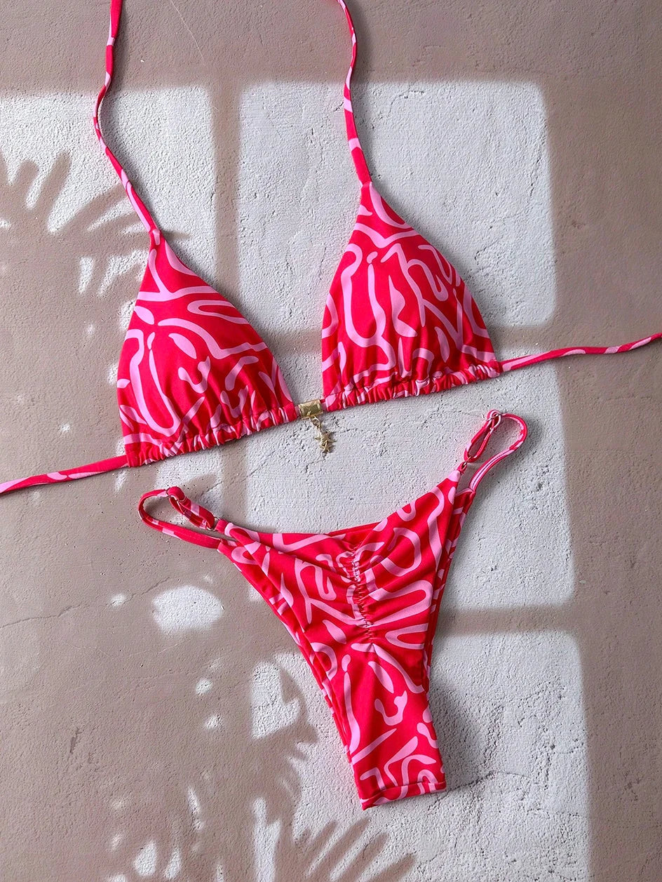 Sexy Leopard Push Up Bikinis Two Piece Bathing Suits 2026 Micro Bikini Sets Women Swimsuit Beach Wear Thong Swimwear for Female